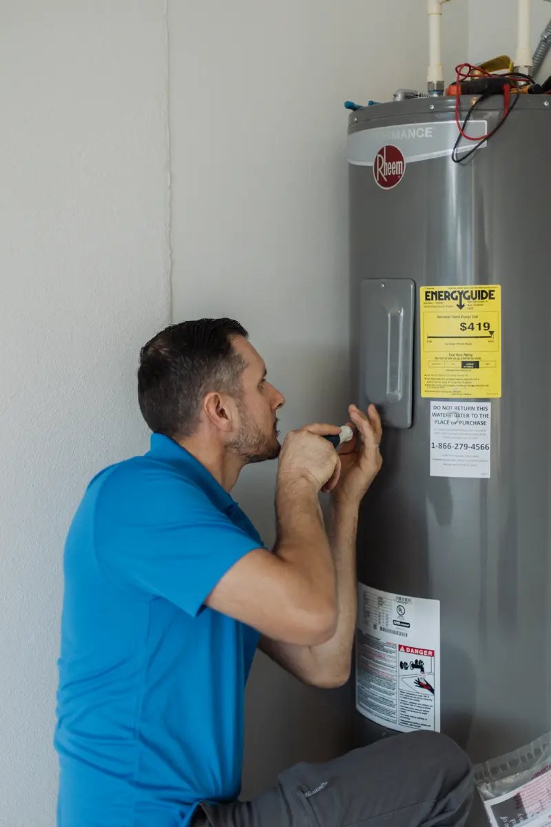 Pipedex plumber installing a water heater